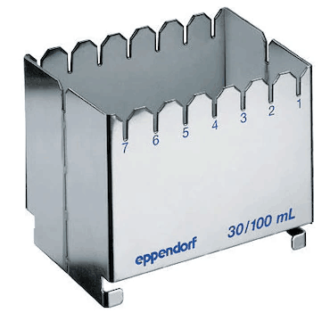 德國(guó)艾本德（Eppendorf）ReservoirRack,用于存放10mL、30mL和100mL試劑槽。最多可以放置7個(gè)試劑槽模塊或試劑槽